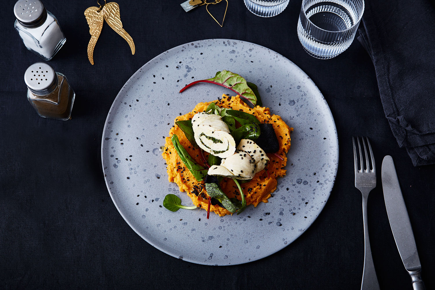 Chicken Involtini with Sweet Potato Purée Recipe | Panasonic Experience Fresh