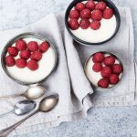 White Chocolate Mousse Made of Aquafaba with Raspberries Recipe