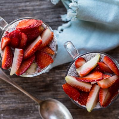 Pudding with chia seeds and almond milk Recipe