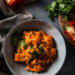 Recept voor pasta met rode paprikaroom