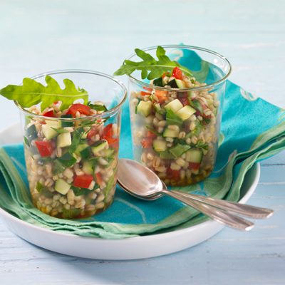 Barley Salad with Zucchini and Bell Peppers Recipe