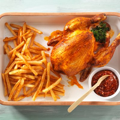 Grilled Chicken with Fries Recipe