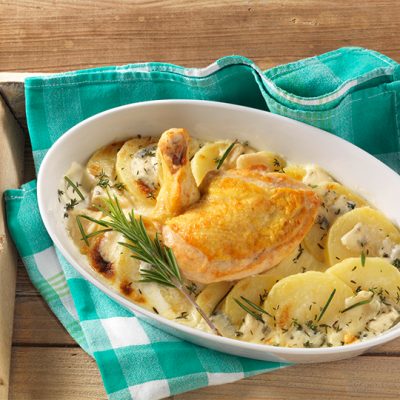 Chicken Breast with Gorgonzola and Potatoes Recipe