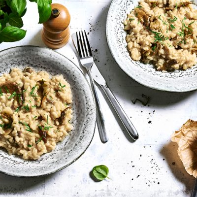 Porcini Mushroom Risotto with Basil Recipe