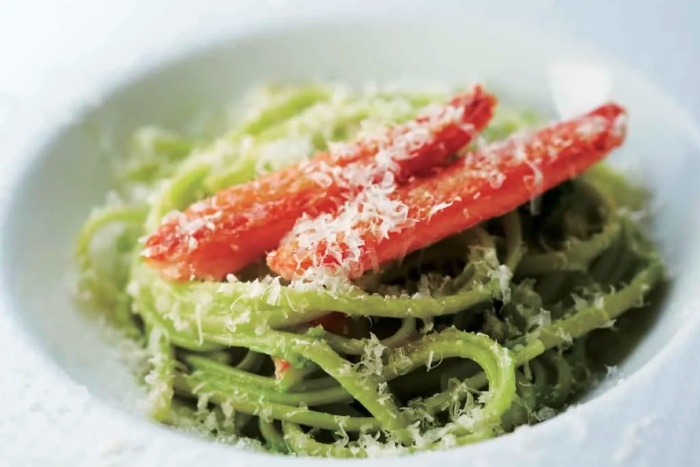 Brokkoli-Crème, Linguine & Krebsfleisch: Einfach lecker