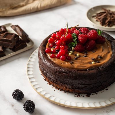 Chocolate Cheesecake with Fresh Berries Recipe