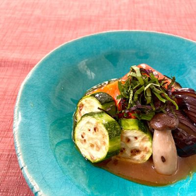 Grilled Vegetables with Ginger-Miso Sauce Recipe