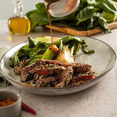 Sesame-Crusted Tuna with Pak Choi Recipe