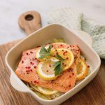 Recept voor geroosterde zalm met citrus en Franse botersaus