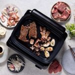 Barbecue coréen avec steak, porc et calamar