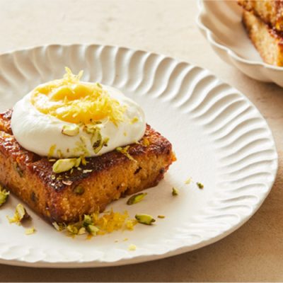 Honey Butter Brioche with Pistachios & Lemon Curd Recipe